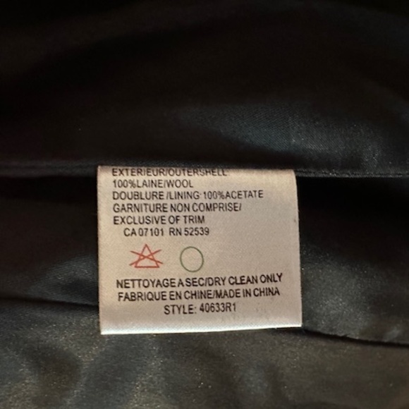 HILARY RADLEY BLACK DOUBLE - BREASTED PEACOAT SIZE 6 - Picture 7 of 7